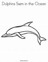 Dolphin Worksheet Coloring Fin Mammal Dolphins Swim Ocean Flipper Sheet Print Built California Usa Tracing Twistynoodle Favorites Login Add Noodle sketch template