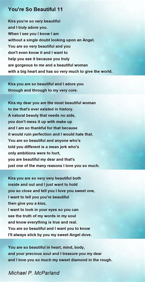 you re so beautiful 11 you re so beautiful 11 poem by michael p