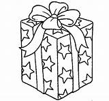Paper Coloring Wrapped Starry Present Coloringcrew Christmas sketch template