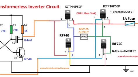 transformerless inverter circuit diagram  home wiring diagram