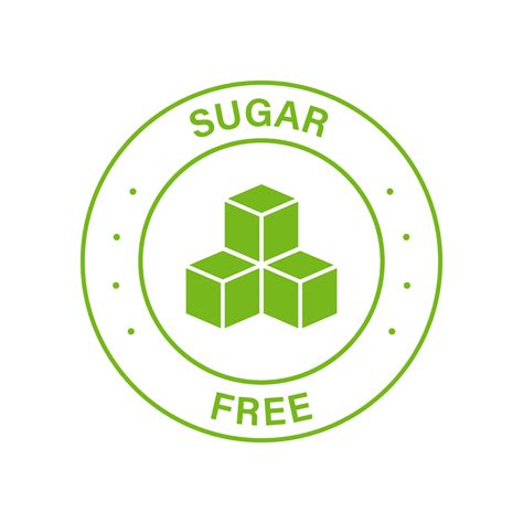 sugar  green circle stamp  glucose guarantee icon food