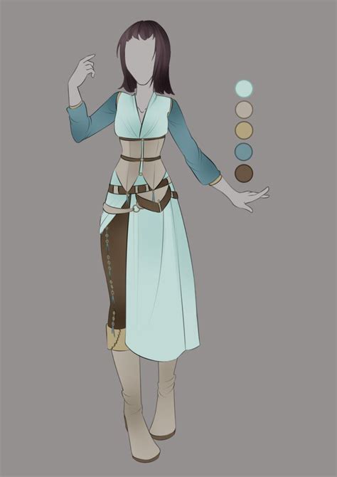 july commission 04 outfit design character