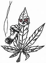 Weed Smoking Leaf Coloring Drawing Marijuana Drawings Pages Stoner Pot Tattoo Clipart Funny Smoke Joint Sketch Outline Plant Cool Color sketch template