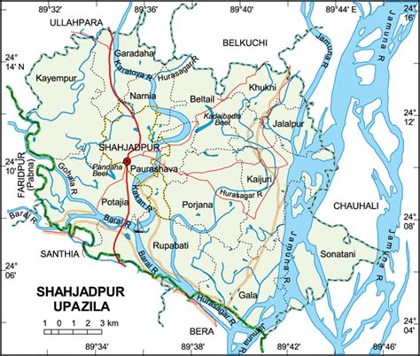 sirajganj district map  sirajganj district