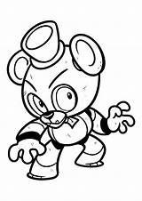Nights Five Coloring Pages Freddy Freddys Color Print Kids sketch template
