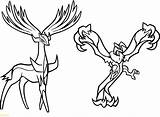 Coloring Xerneas Yveltal Pokemon Pages Getcolorings Fresh sketch template