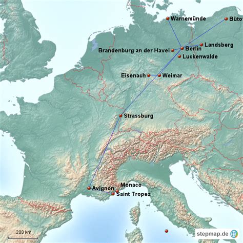 stepmap routen europa landkarte fuer deutschland