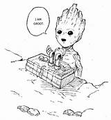 Groot Coloring Pages Baby Galaxy Marvel Guardians Drawing Am Para Printable Rocket Colouring Disney Nemo Finding Kids Colorir Superhero Galáxia sketch template