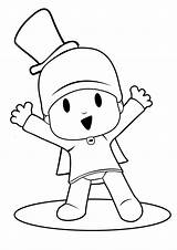 Pocoyo Coloring Pages Printable Color Fun Things Magician Kids Colouring Getdrawings Comments sketch template