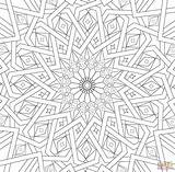 Coloring Islamic Mosaic Pages Traditional Printable Paper sketch template