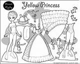 Coloring Paper Pages Doll Dress Monday Marisole Dolls Princess Print Printable Barbie Vintage Four Paperthinpersonas Click Yellow Color Template Kids sketch template