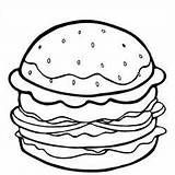 Cheeseburger Colouring sketch template