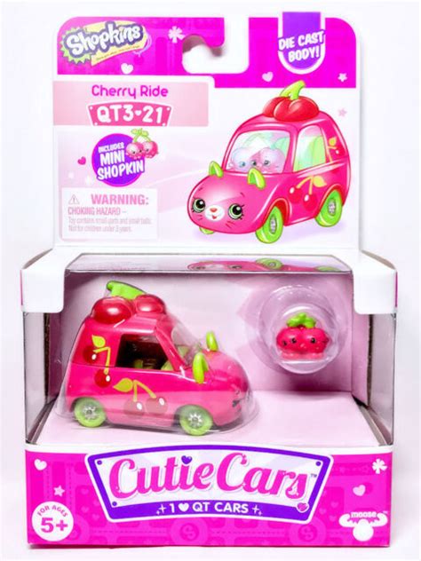 Shopkins Cutie Cars Qt3 21 Cherry Ride Series 3 New Ebay