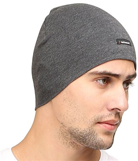 fabseasons gray cotton winter cap buy   rs snapdeal
