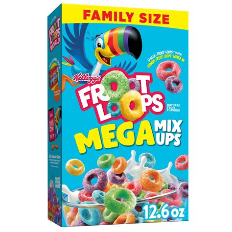 kelloggs froot loops mega mixups original cold breakfast cereal