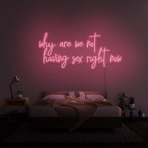 why are we not having sex right now neon sign the neon sign co