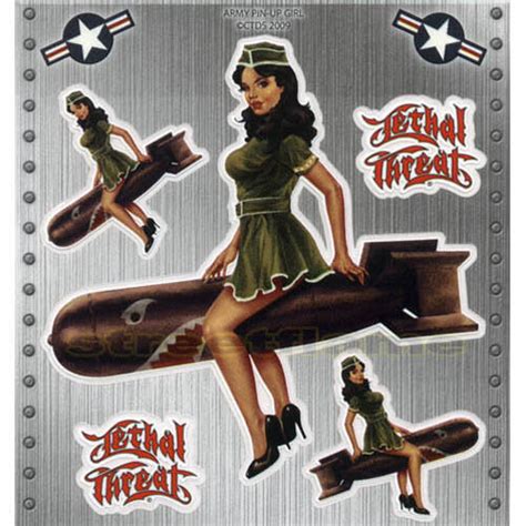 nose art 50 s miss usa pin up lethal threat army pin up girl decal