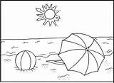 Beach Coloring Pages Kids Printable Summer Sun Coloring4free Color Shines Choose Board Popular sketch template