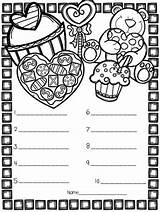 Spelling Test Template Valentine Spell Coloring sketch template