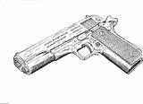 1911 Colt Colt45 Brokenhill sketch template