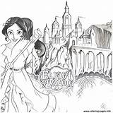 Elena Avalor Coloring Pages Chateau Kingdom Color Printable Book sketch template