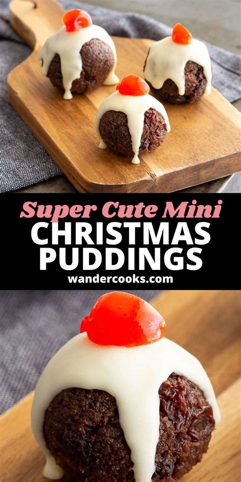 super cute mini christmas puddings wandercooks