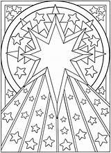 Coloring Pages Stars Moon Sun Adults Printable Star Adult Kids Color Mandala Celestial Drawing Colouring Space Dover Starburst Sheets Phases sketch template