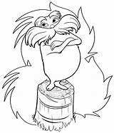 Lorax Truffula Protect Try Coloriages sketch template