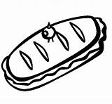 Sandwich Coloring Bread Loaf Ii Coloringcrew Cliparts Clipart Computer Designs Use sketch template