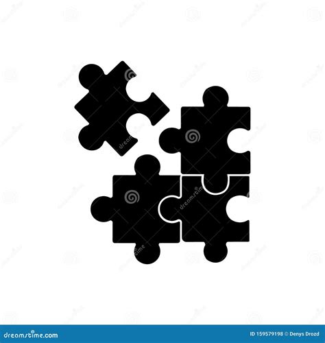 puzzle vector icon combination illustration logo  symbol stock