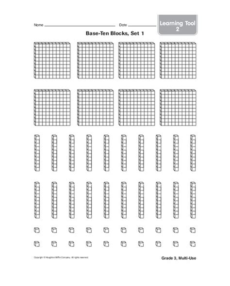 base ten blocks template printable printable templates