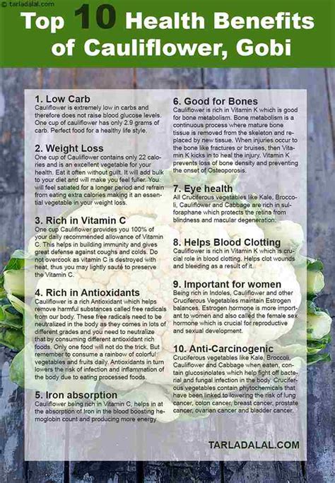 10 Cauliflower Benefits Top 10 Healthy Indian Cauliflower Veg Recipes
