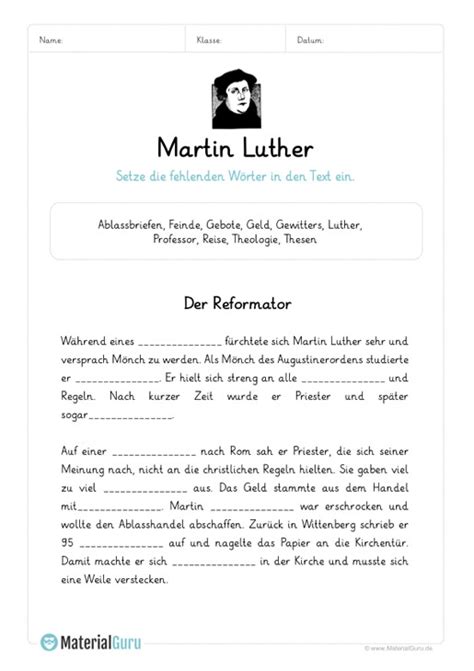 martin luther materialguru