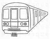 Subway Train Metro Coloring Clipart Pages Drawing Svg Nyc York Choose Board sketch template