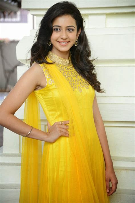 Coogled Actress Rakul Preet Singh In Cute Yellow Dress
