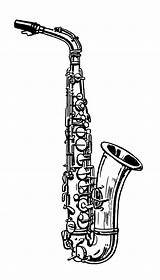 Saxophone Alto Clipart Sketch Sax Clip Bilder Saxophon Tattoo Clipground Gemerkt Von Alte sketch template
