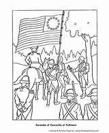 Coloring Pages War Civil American Revolutionary Revolution Yorktown Battle Kids Massacre Boston Print Color Veterans History Printable Paul Sketch Drawing sketch template