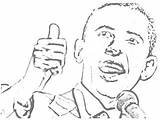 Obama Coloring Barack President Pages Printable Adult Books Designs sketch template
