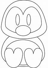 Penguin Coloring Pages Penguins Baby Cute Cartoon Kids Print Colouring Cliparts Color Printable Winter Animal Clipart Christmas Sheet Monkey Library sketch template