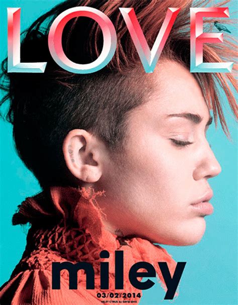 Miley Cyrus Gets Red Mohawk For The Cover Of Love Magazine