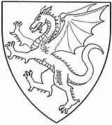 Shield Heraldic Mistholme Dragons Shields Sca Clker Rating sketch template
