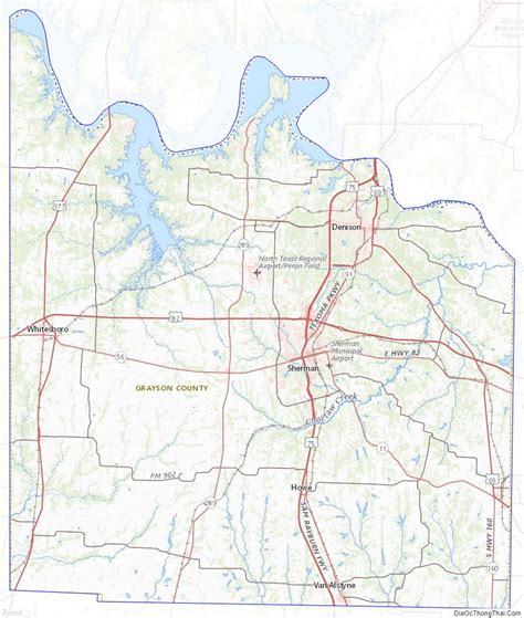map  grayson county texas