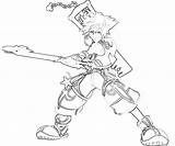 Hearts Kingdom Sora Arts Coloring Pages sketch template