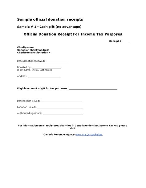 tax donation receipt allbusinesstemplatescom