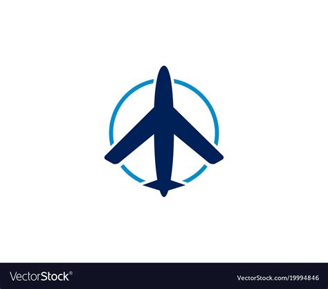 air plane logo royalty  vector image vectorstock