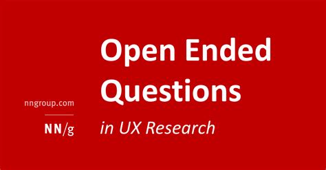open ended  closed ended questions  user research