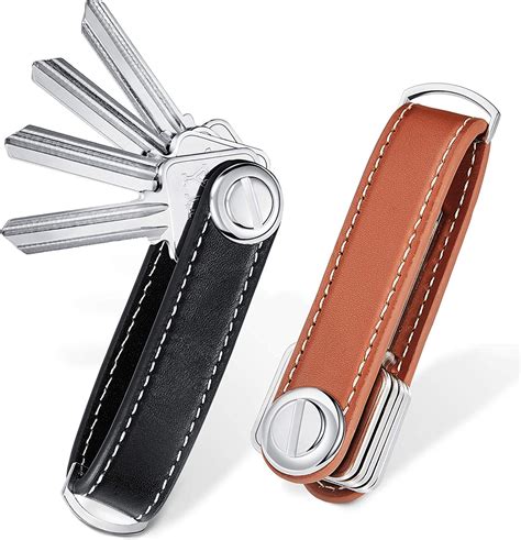 sets leather key organizer compact key holder folding pocket key