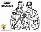 Coloring Pages Women Female Veterans Soldier Drawing Military Army Heros Soldiers Child African American Kids Christmas Colouring Color Ages Clipart sketch template