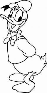 Donald Duck Coloring Pages Disney Drawings Easy Cartoon Drawing Cute Draw Wecoloringpage sketch template