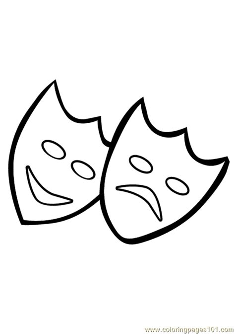 coloring pages dramamasks entertainment drama masks